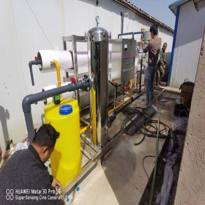 祁縣某豆制品廠8噸每小時反滲透凈水設備安裝現(xiàn)場